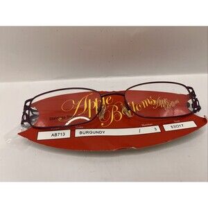 Apple Bottoms Eyeglasses 713 Burgundy Designer Demo Lens Red 53-17-135